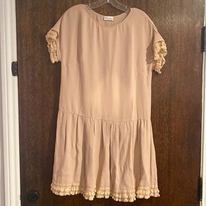 Valentino Blush Pink Baby Doll Dress with velvet detail